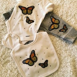 3pc Butterfly Bling Set
